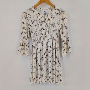 Old Navy Cream Sundress with 3/4 Bell Sleeves and Crew Neck